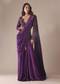 Purple Hand Embroidered Sharara And Blouse Set In Crushed Shimmer
