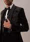 Black Crystal Handwork Tuxedo Set In Velvet