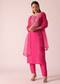 Pink Chanderi Embroidered Kurta Set