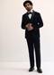 Navy Blue Intricate Embroidered Tuxedo