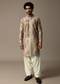 Multicolour Printed Silk Kurta Salwar For Men