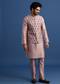 Lilac Kurta Set With Dori And Stone Embroidered Jacket