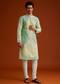 Pista Green Kurta Set In Contemporary Design