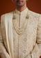 Beige Sherwani Set With Dori And Thread Work