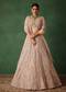 Rose Gold Hand Embroidered Lehenga Set With Dupatta
