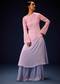 Pink Ombre A Line Kurta With Bell Bottom Pants