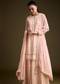 Baby Pink Chinon Thread And Sequin Embroidered Palazzo Set