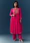 Pink Silk Zari Embroidered Anarkali Set