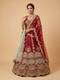 Maroon Pheras Bridal Lehenga With Velvet Blouse Sheer Dupatta
