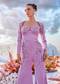 Lilac Embroidered Jumpsuit With Jacket
