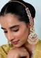 Multicolour Kundan Chandbali Earrings