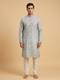 Sky Blue Printed Straight Kurta Set