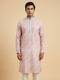 Soft Pink Textured Kurta Set