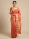 Tomato Red Bright Handloom Saree