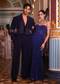 Blue Strapless Embellished Gown For Her & Crystal Embroidered Tuxedo For Him
