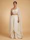 White Embroidered Cape Set