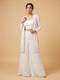 White Embroidered Jacket Set