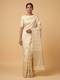 White Timeless Pattern Handloom Saree
