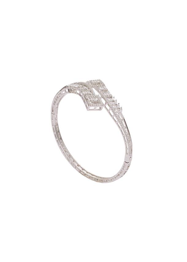 Emerald Cut Open Bangle