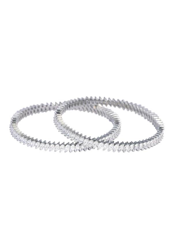 92.5 sterling silver white zirconia bangles-sg177853 3