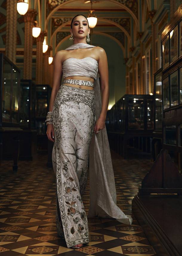 Ivory Star Embroidered Bridal Lehenga