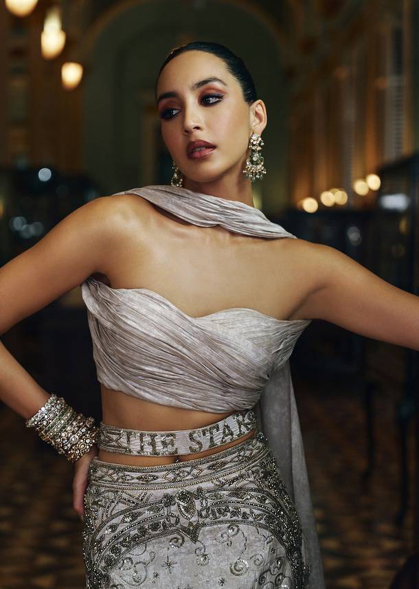 Ivory Star Embroidered Bridal Lehenga