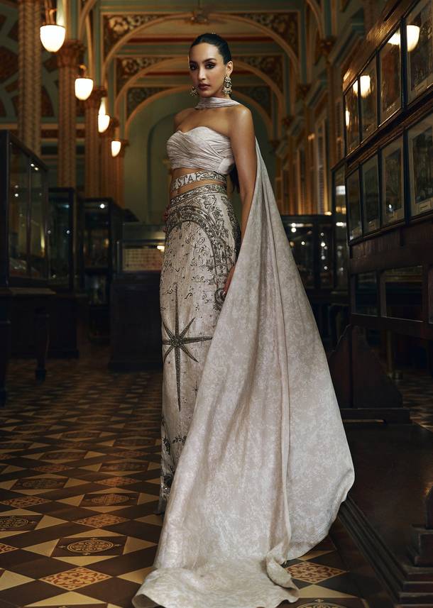 Ivory Star Embroidered Bridal Lehenga