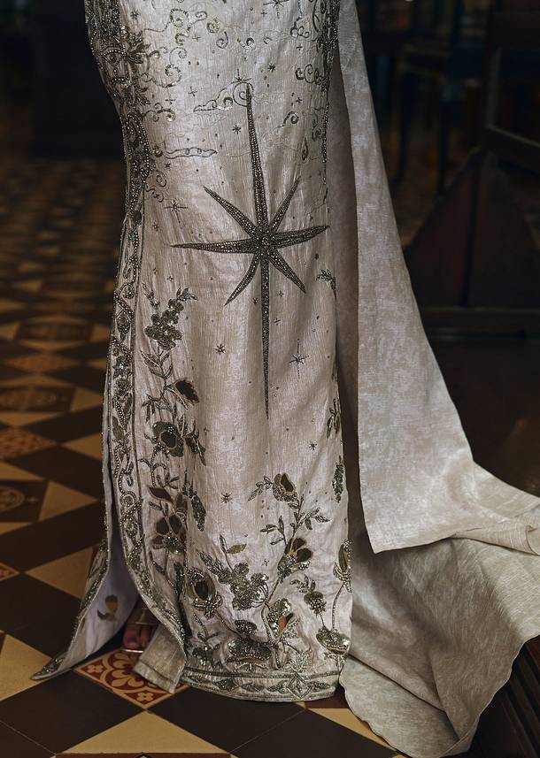 Ivory Star Embroidered Bridal Lehenga