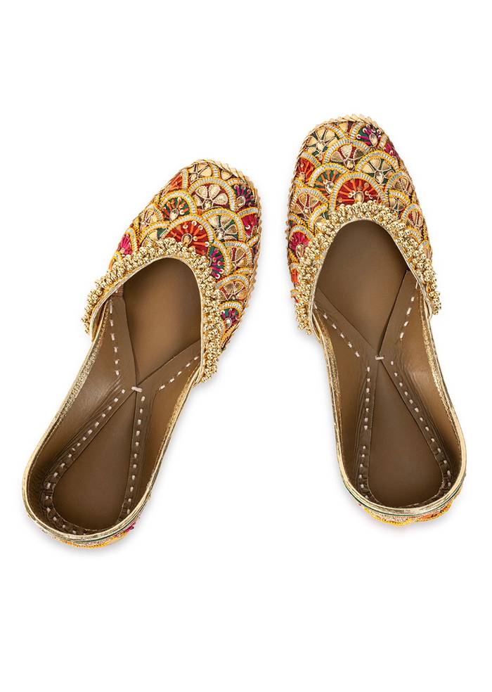 Multicolour Embellished Kolhapuri