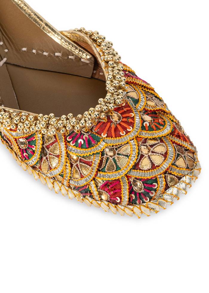 Multicolour Embellished Kolhapuri