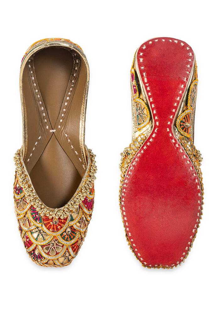 Multicolour Embellished Kolhapuri