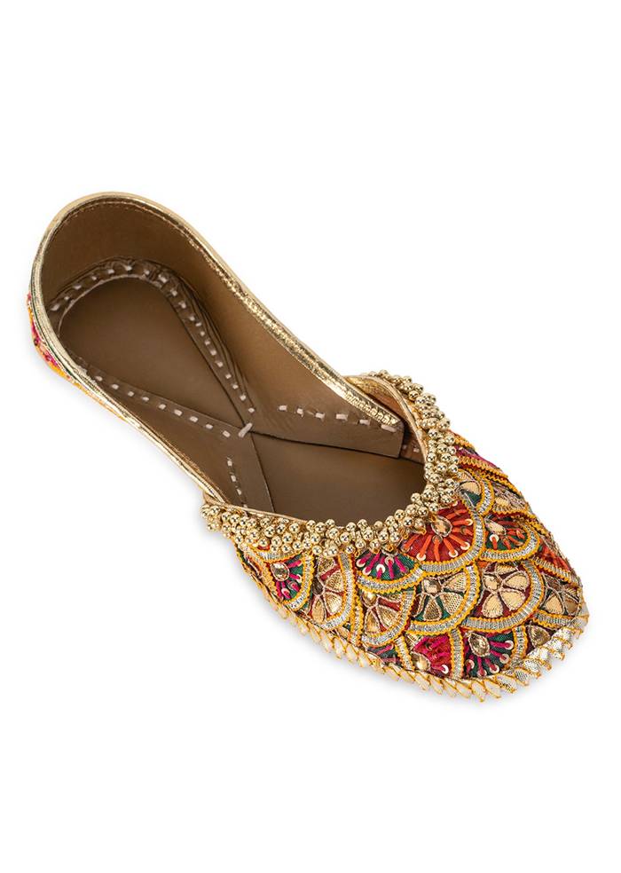 Multicolour Embellished Kolhapuri