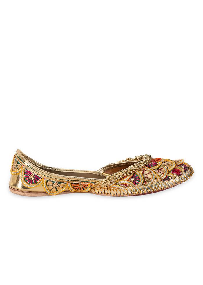 Multicolour Embellished Kolhapuri