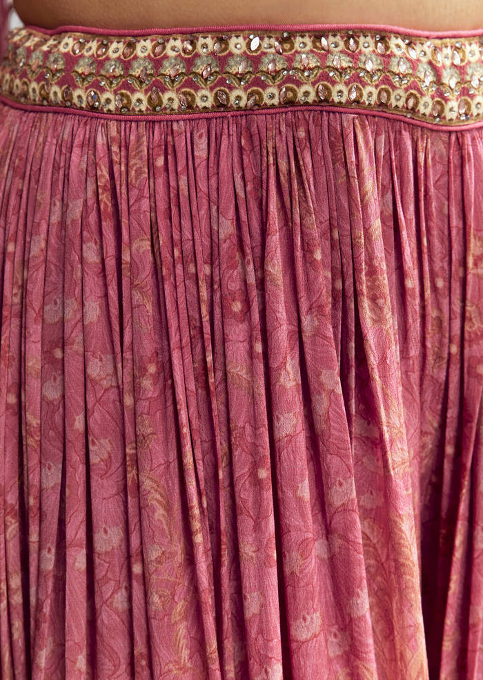 Pink Printed Palazzo Set