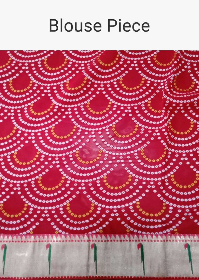 Bittersweet Red Silk Bandhani Saree