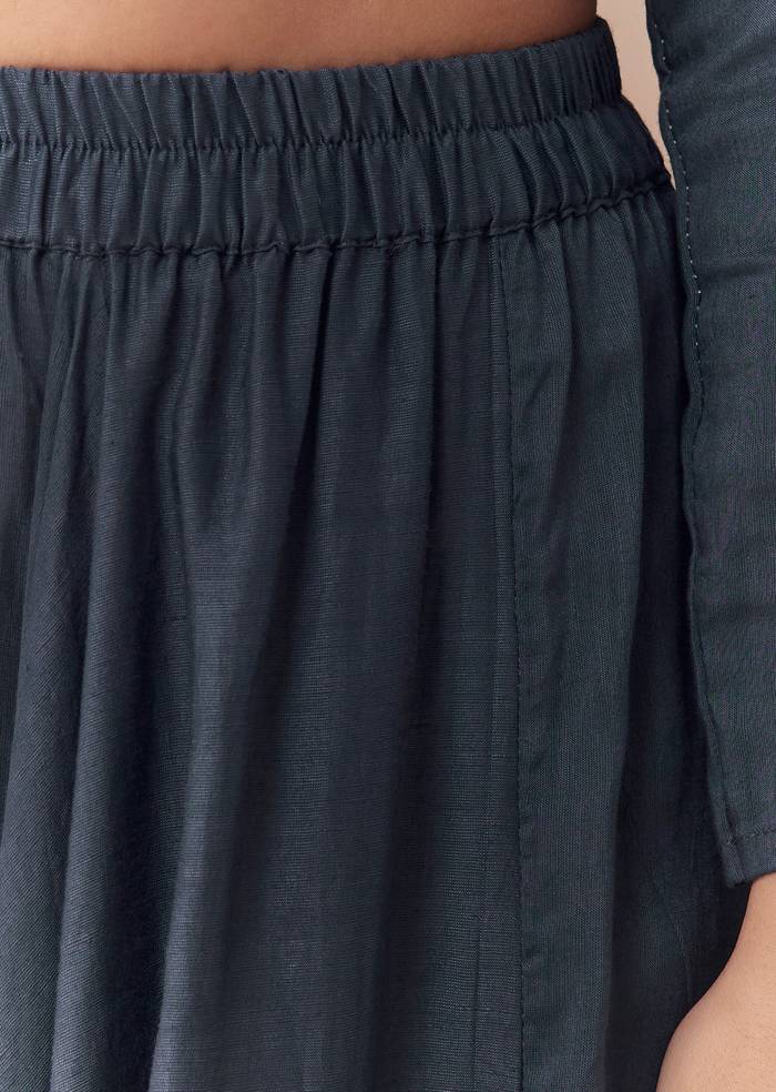 Indigo Kurta Set with Ajrakh Dupatta