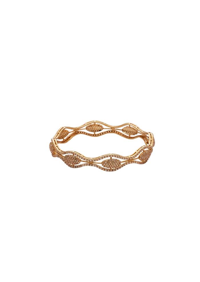 Stone Embellished Openwork Bangle Set