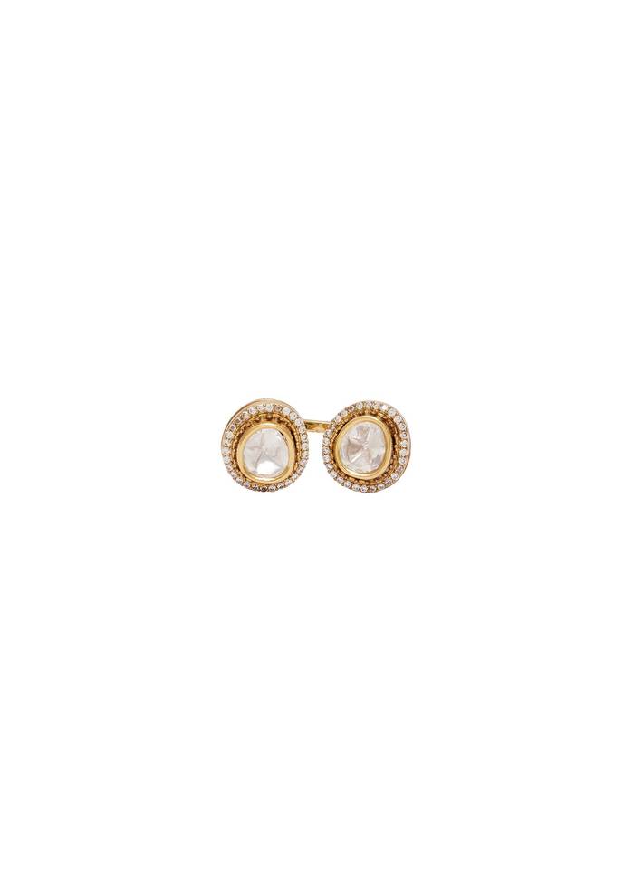 White Stone Festive Statement Ring
