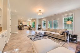 Family room reveals home's open concept