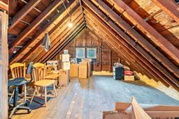 blown-in insulation in attic and attic floor