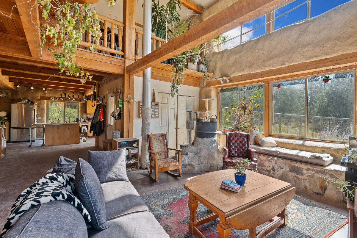 Living area with upper level overlook