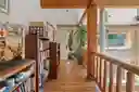Upstairs landing open to living space below.
