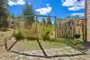 6' fence keeps animals out of garden.