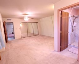 Master bedroom with separate walk in shower/toilet room
