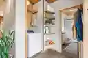 Laundry Space with Hookups for stacked Washer Dryer (current configuration utilizes washer and line drying)