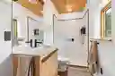 Full bath with tadelakt walk in shower