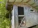 Sauna by the pond