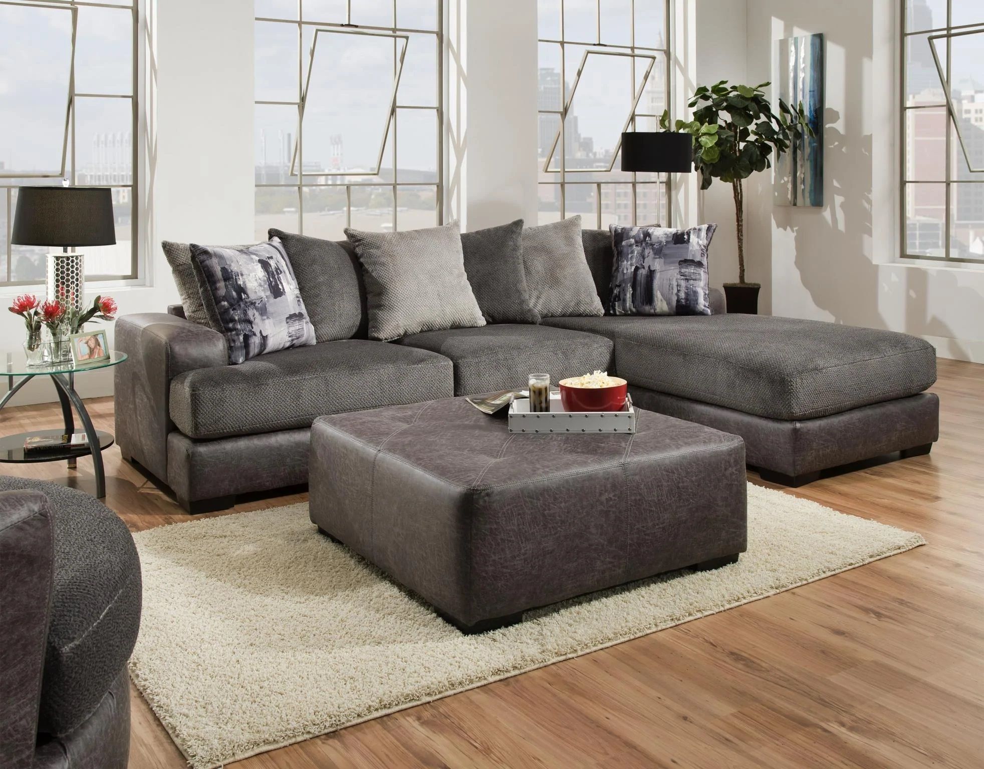 EBONY BANDERO RAF SECTIONAL Atlantic Bedding Furniture