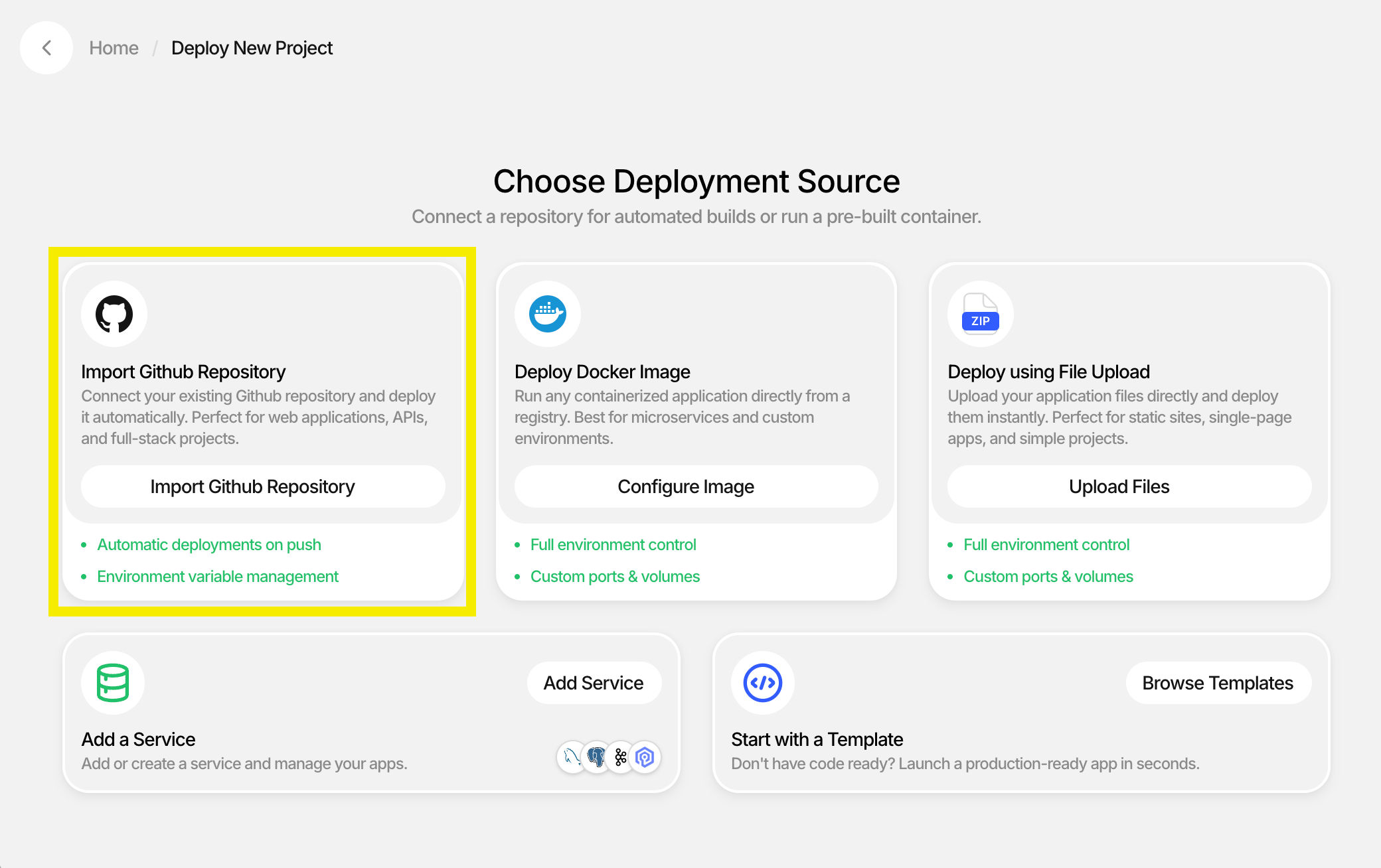 Import GitHub Repository