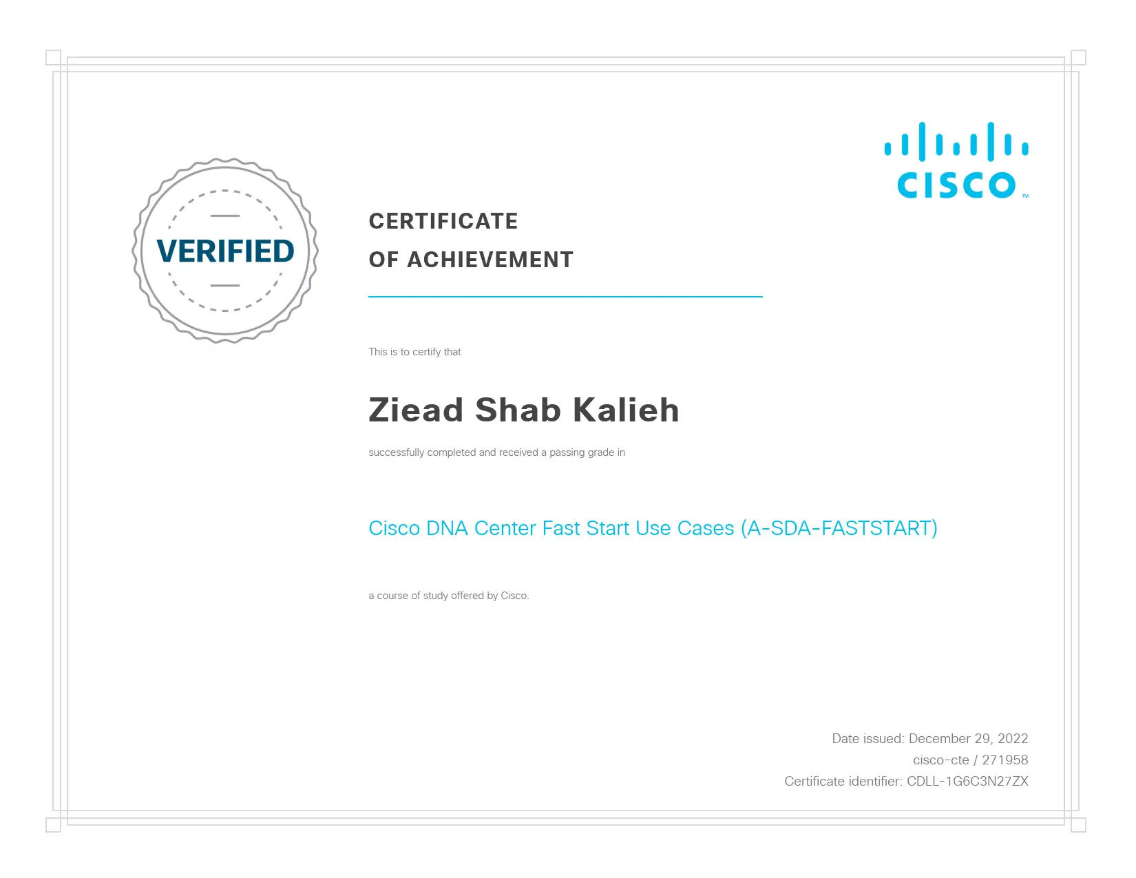 Cisco DNA Center Certificate
